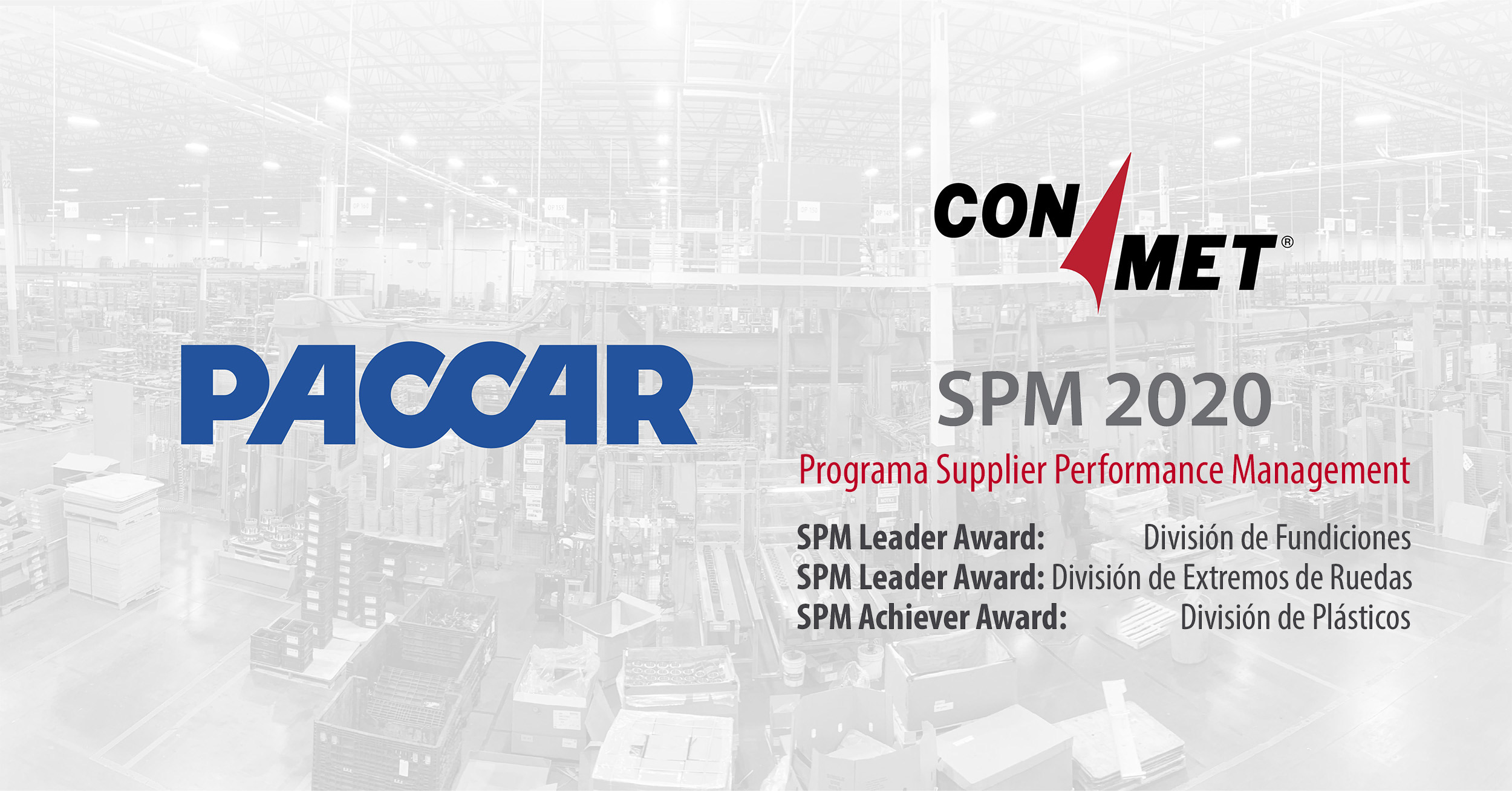 ConMet gana los premios SPM de PACCAR en todas las unidades de negocios
